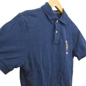 POLO RALPH LAUREN ポロシャツ S 紺 ネイビー 半袖 ポロカラー ロゴ刺繍 /NP ECD004