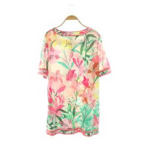LEONARD FASHION 花柄ワンピース 44 ピンク マルチカラー