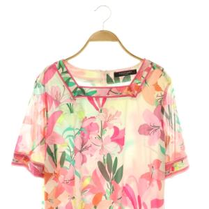 LEONARD FASHION 花柄ワンピース 44 ピンク マルチカラー