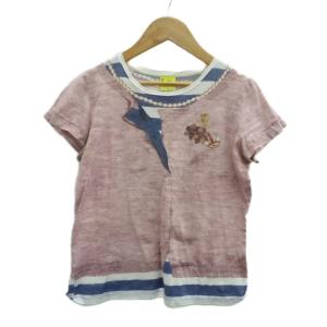 Tシャツ カットソー M マルチカラー ピンク 半袖 プリント /HO17 ECA005