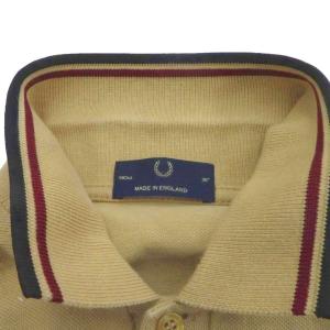 Fred Perry ポロワンピース 半袖 ベージュ 【極美品】 FRED PERRY フレッドペリー-ポロシャツ 36 ベージュ ポロカラー 半袖