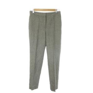 パンツ ウール 42 黒 ブラック 白 ホワイト 千鳥格子柄 ウエストゴム 03-3306417-990-042