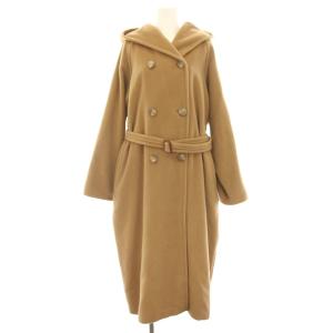 コート ダブルブレスト ウール カシミヤ混 40 キャメル