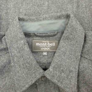 mont-bell シャツ ウール M グレー 無地 レギュラーカラー 長袖 /NP ECE005