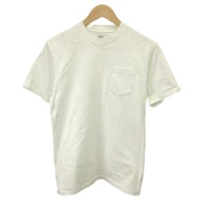 Tシャツ S 白 ホワイト 半袖 胸ポケット ラウンドネック /NP ECE005