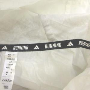 adidas ランニングジャケット ウインドブレーカー 上着 L 白 ホワイト フード付き 長袖 /YU GY59