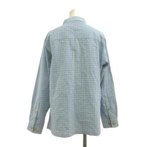 mont-bell シャツ  L 水色 チェック柄 レギュラーカラー 長袖 /RY ECC005