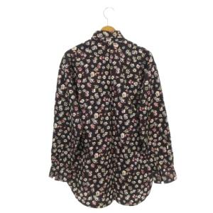 PAUL SMITH シャツ 長袖 コーデュロイ レギュラーカラー 花柄 総柄 L 紺 ネイビー /AH19 ECC005