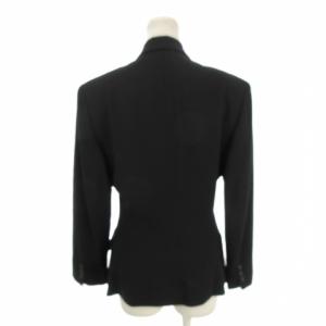 DKNY ジャケット テーラード ダブル 総裏地 ウール 4 黒 ブラック /AH2 ECC005