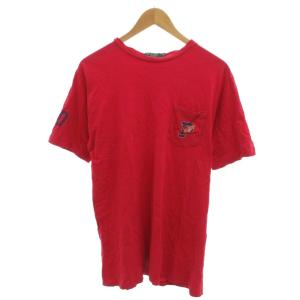 Tシャツ XL シングルステッチ ロゴプリント 半袖 赤 レッド /YF ECC005