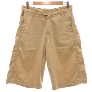ハーフパンツ ショートパンツ ショーツ 44 ヘリンボーン ベルクロ ポケット付き ベージュ /KB ECC005