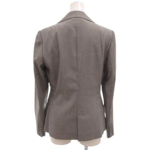 INED 美品 スーツ ジャケット 11 グレー ストライプ柄 マーメイドスカート ウール /NL ECB005