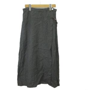 fog linen work フォグリネンワーク-リネン ロングスカート フレア 紫