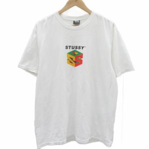 Tシャツ カットソー 半袖 M 白 ホワイト ロゴプリント ラウンドネック /MA10 GY74