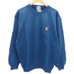 トレーナー L 青 ブルー プリント クルーネック 長袖 /HO30 ECB005