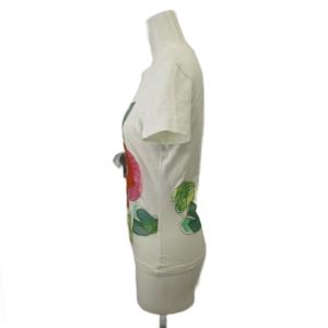 Christian Dior Tシャツ カットソー M 白 ホワイト 花柄 半袖 /KK GY53