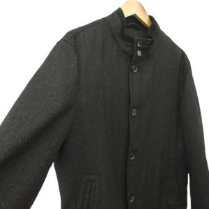 GIVENCHY ジャケット 上着 ウール 50 黒 ブラック 無地 スタンドカラー 長袖 /KK GY53