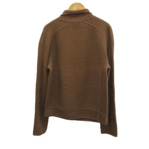 FENDI ニットジャケット 上着 ウール 4/A 茶 ブラウン リブ編み テーラードカラー 長袖 /NP GY53