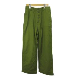 パンツ チノパン 40 カーキグリーン ワイド ボタンフライ /RY GY70