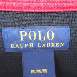 POLO RALPH LAUREN 国内正規品 トレーナー カットソー 丸首 ロゴ刺繍 綿 コットン 長袖 M 黒 ブラック /TT ECD005