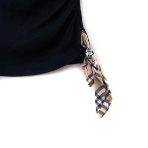 BURBERRY BLUE LABEL 国内正規品 カシュクール タンクトップ ロゴマーク刺? コットン 綿 38 ブラック 黒 /FT ECD005