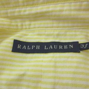 RALPH LAUREN シャツ 3f 黄 イエロー ストライプ柄 ボタンダウンカラー 長袖 /MD ECD005