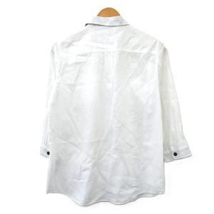 BURBERRY LONDON 国内正規品 シャツ ブラウス 七分袖 リネン シンプル 38 ホワイト 白 /KT15 ECD005