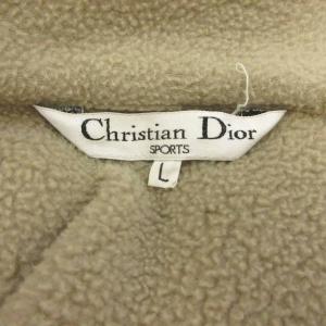 Christian Dior フリース 上着 L 茶 ブラウン フード付き フード取り外し 長袖 ジップアップ /MD ECD005