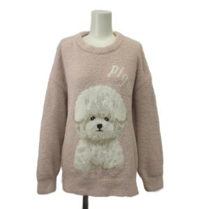 ルームウェア パジャマ パウダーDOG3柄ジャガードプルオーバー トップス 長袖 ビションフリーゼ F