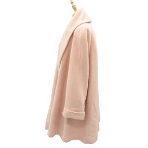 MARLENEDAM ショールカラーコート アンゴラ カシミヤ 40 ピンク 前開き ロング丈 /YS6 ECD005