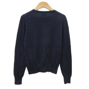 POLO RALPH LAUREN ニットカーディガン L/G(12-14) 紺 ネイビー ラウンドネック ミドル丈 /YS9 ECD005