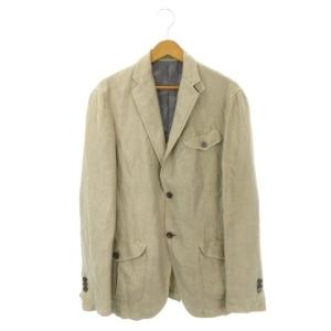 K. JACKET ジャケット リネン 麻 テーラード 背抜き シングル 48 ベージュ /AH14 ECD005