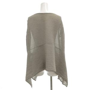 me ISSEY MIYAKE プリーツ変形カーディガン シアー グレー