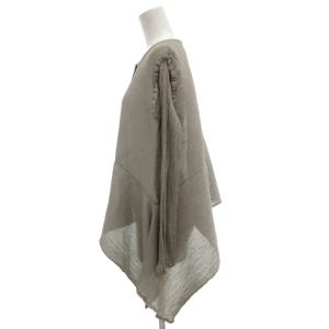 me ISSEY MIYAKE プリーツ変形カーディガン シアー グレー