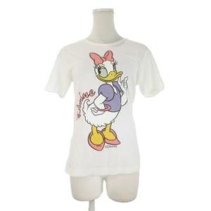 × ディスニー Disney Collaboration Tシャツ 40 白 ホワイト キャラクタープリント