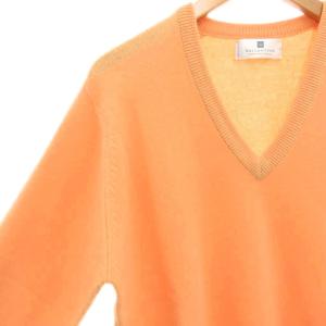 BALLANTYNE カシミヤニット セーター プルオーバー 44 オレンジ