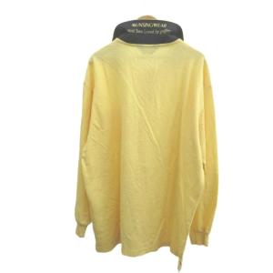 MUNSINGWEAR ポロシャツ カットソー トップス 3L 黄 イエロー 無地 長袖 胸ポケット ロゴ刺繍 /YU ECA006