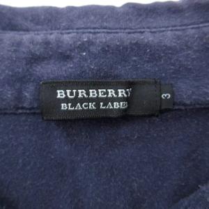 BURBERRY BLACK LABEL ポロシャツ 3 紺 ネイビー 無地 半袖 /YS12 ECA006