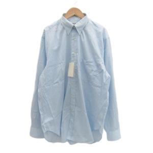 Yシャツ ワイシャツ ドレスシャツ 40 L 水色 無地 長袖 /SY25 ECD006