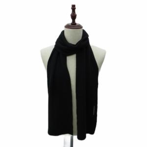 BALENCIAGA バレンシアガ-マフラー フリンジ ロゴ ウール 茶 ブラウン