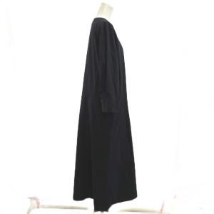 theory luxe ワンピース シャツワンピース 38 紺 ネイビー 無地 バンドカラー 長袖 /KK GY70