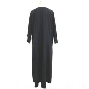 theory luxe ワンピース シャツワンピース 38 紺 ネイビー 無地 バンドカラー 長袖 /KK GY70