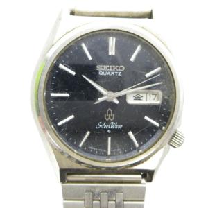 ジャンク品 シルバーウェーブ 7546-8340 腕時計 ウォッチ クォーツ カレンダー付き シルバー色