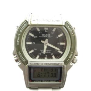 AW-61 腕時計 ウォッチ クォーツ アナデジ カレンダー付き シルバー色 /MQ