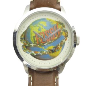 ジャンク品 FS4899 腕時計 ウォッチ クォーツ レザーベルト シルバー色 /MQ