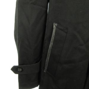 COMME CA ISM トレンチコート XL 黒 ブラック 無地 レギュラーカラー 長袖 比翼 /MN35 ECB006