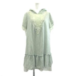 axes femme アクシーズファム-フリルワンピース M 青 ブルー 水色