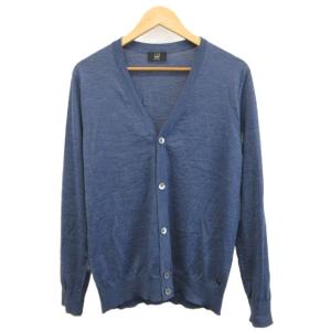 カーディガン ウール 青 ブルー Vネック 長袖 ボタン留め /KK GY53