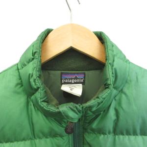 Patagonia ダウンベスト M 緑 グリーン 無地 スタンドカラー ノースリーブ / 84631 NP GY53
