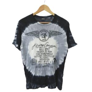Tシャツ S 紺 ネイビー 白 ホワイト 黒 ブラック タイダイ柄 クルーネック 半袖 /NP GY70